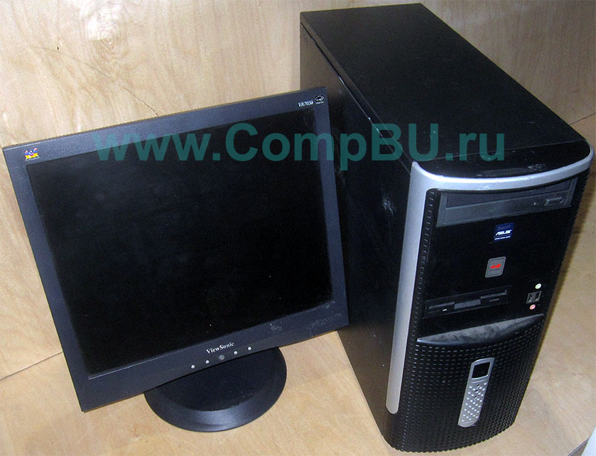 Комплект: одноядерный компьютер Intel Pentium-4 с 1Гб памяти и 17 дюймовый ЖК монитор (Краснодар)